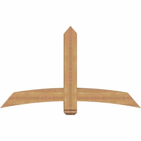 Ekena Millwork Bellingham Timber Gable Bracket, Western Red Cedar, 60"W x 35"H x 5 1/2"D x 5 1/2"F, 14/12 Pitch GBW060X35X0606BEL00SWR